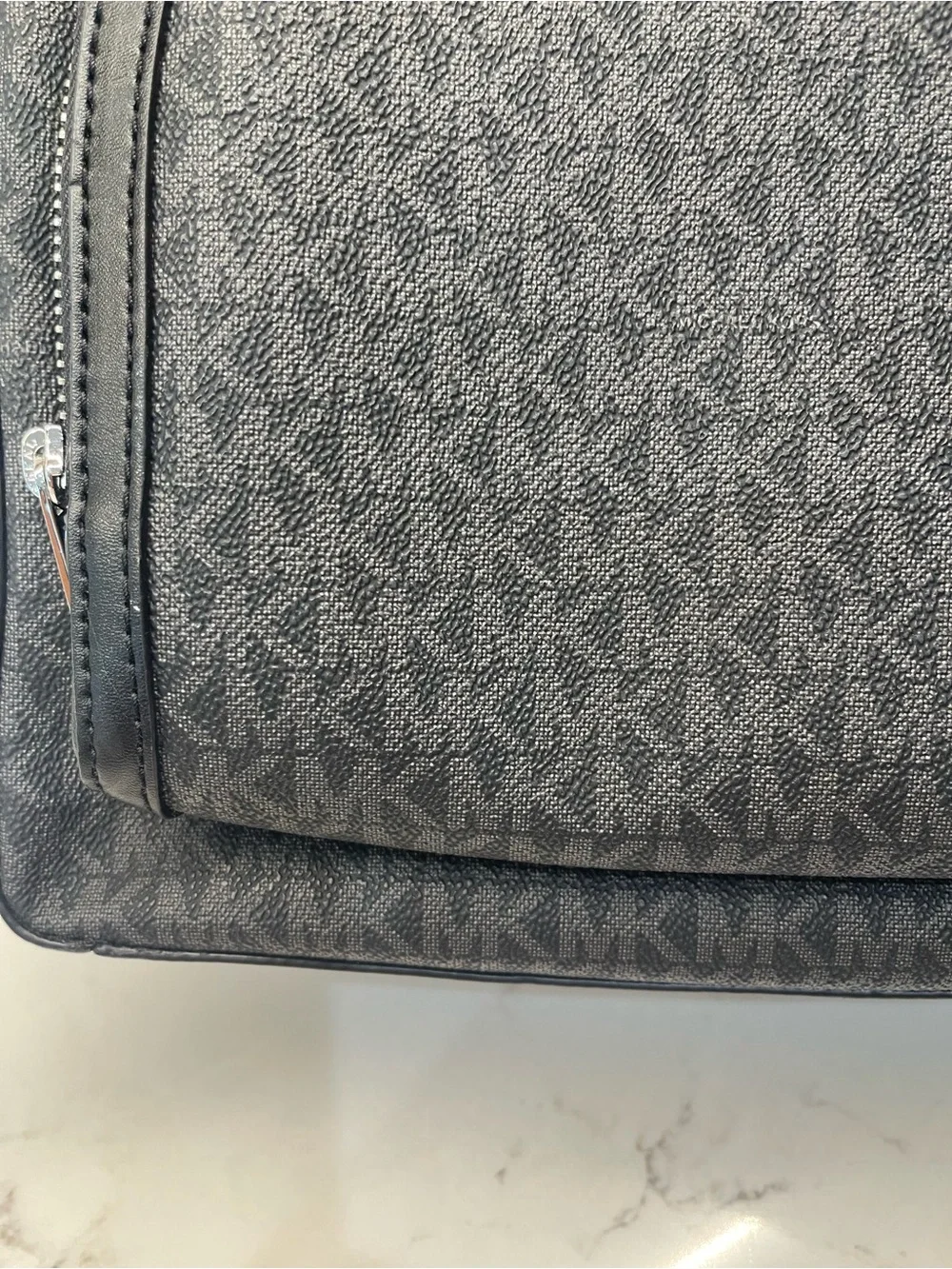 Michael Kors Black MK Logo Dome Backpack